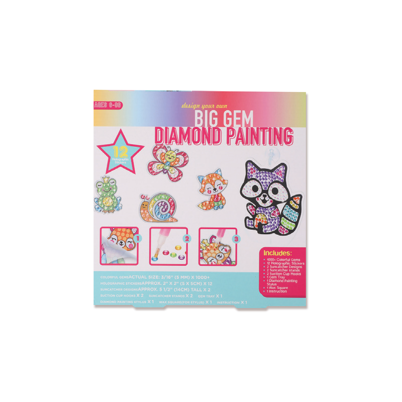 Brinquedo criativo para crianças com pintura de diamante grande joia