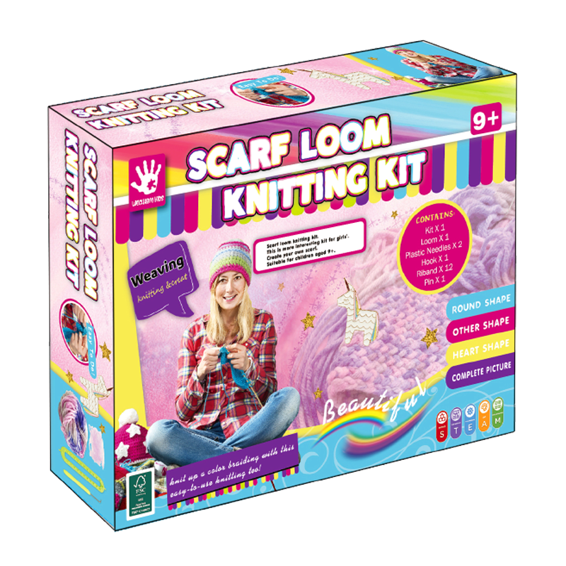 Kit de brinquedos de tricô para cachecol