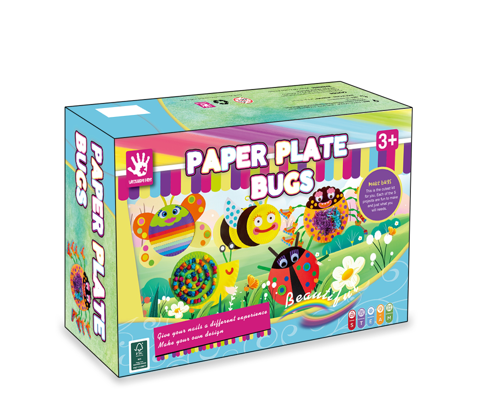 Kit de brinquedos para insetos de prato de papel