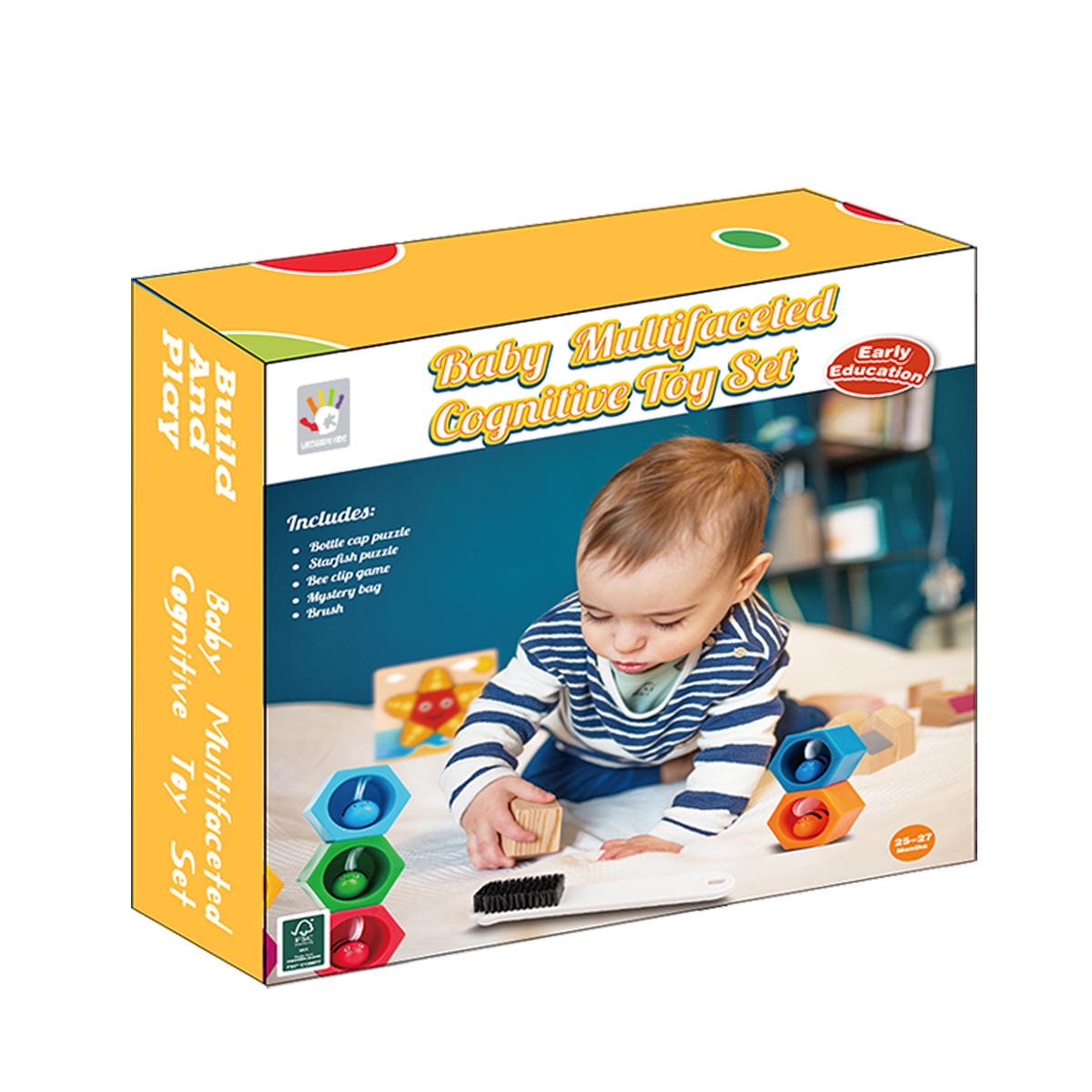 Conjunto de brinquedos cognitivos multifacetados para bebês